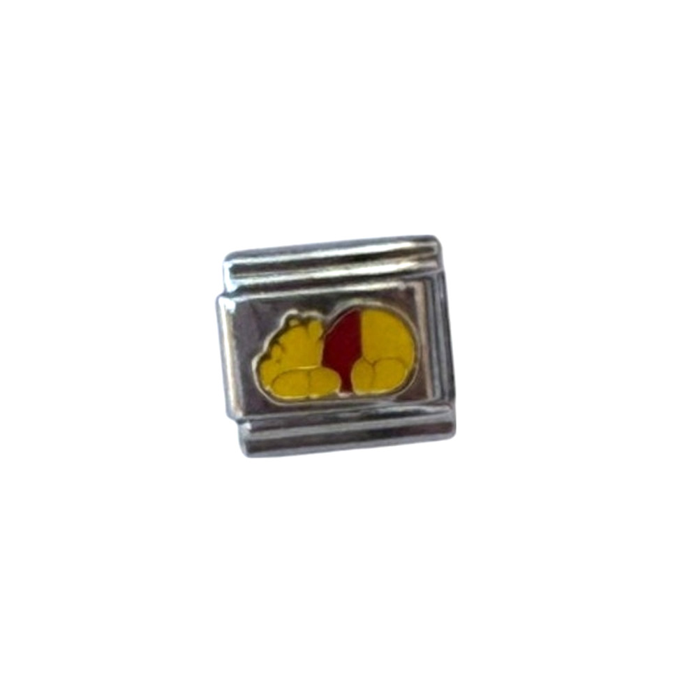 Winnie The Pooh 9mm Silver Stainless Steel Italian Charm Link Bracelet NEW Y2K